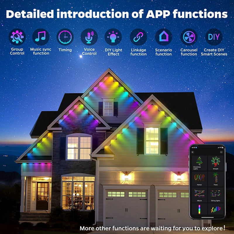 Argo Permanent Outdoor LED Lights Waterproof RGB Lights