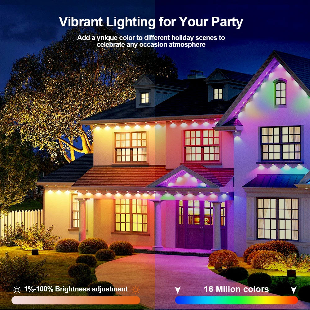 Smart RGBIC Permanent Outdoor Lights With AI