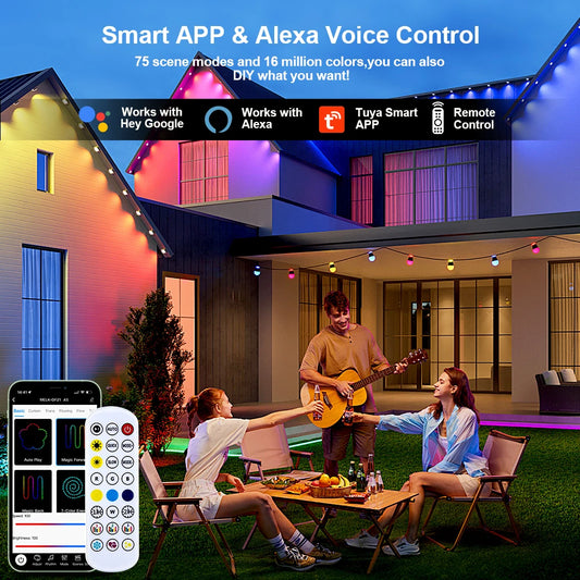 Smart RGBIC Permanent Outdoor Lights With AI