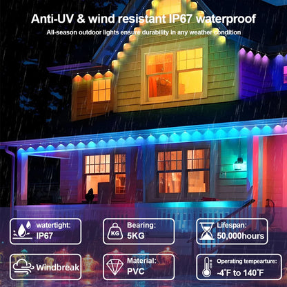 Smart RGBIC Permanent Outdoor Lights With AI